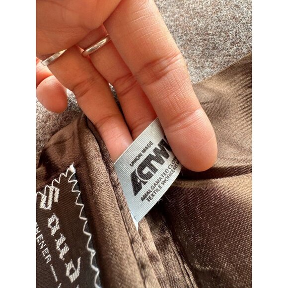 Vintage Men's SAMUELSOHN Taupe Brown 100% Wool Overcoat Coat Jacket, Size 38R - Picture 15 of 16